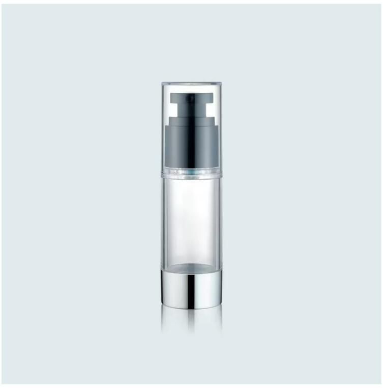 Small Plastic AS Airless Pump Bottles Spray Black Plastic Cosmetic Bottles